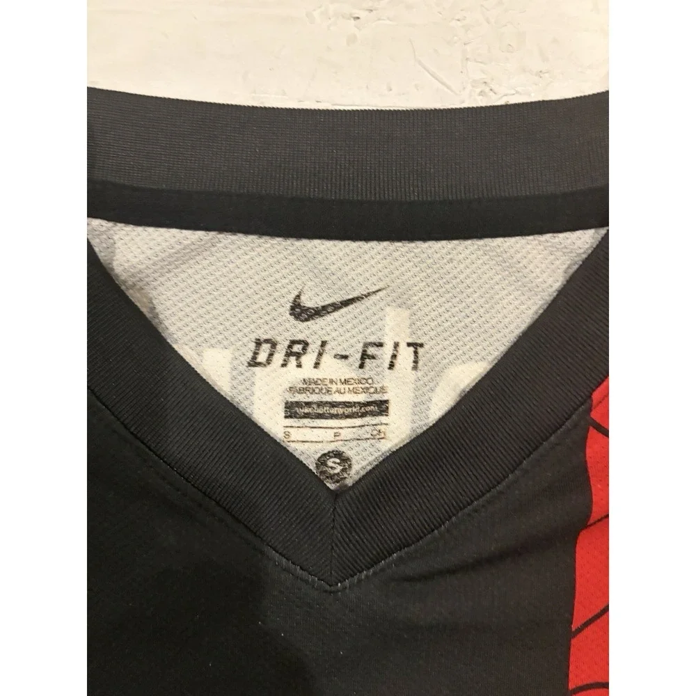 Nike Dri Fit Club Tijuana 2013-14 Soccer Jersey Black Red Mens Small S